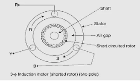 3-Ø Induction motor rotor