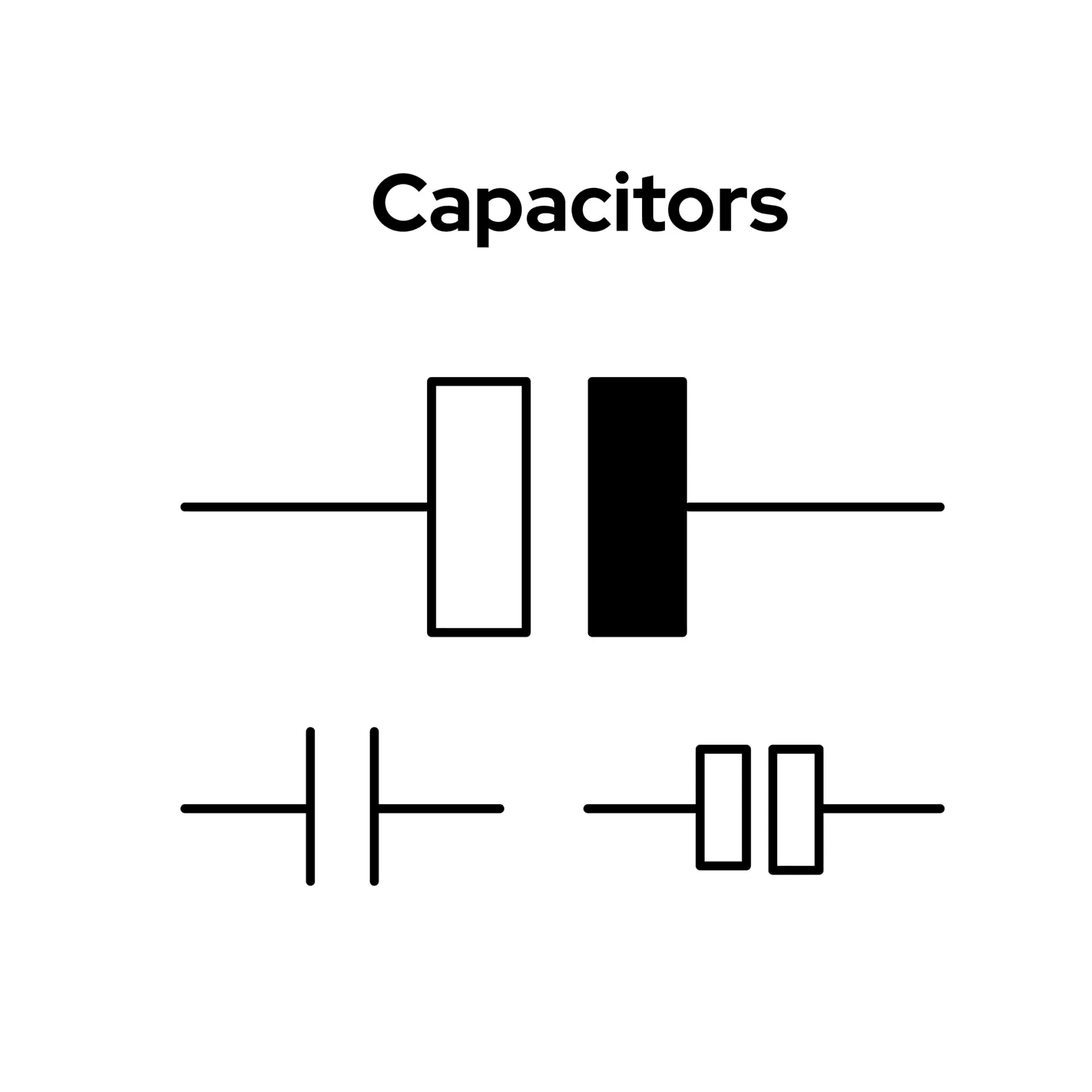 symbol of capacitors,