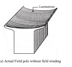 Pole with out field winding