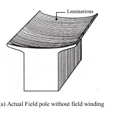 Pole with out field winding