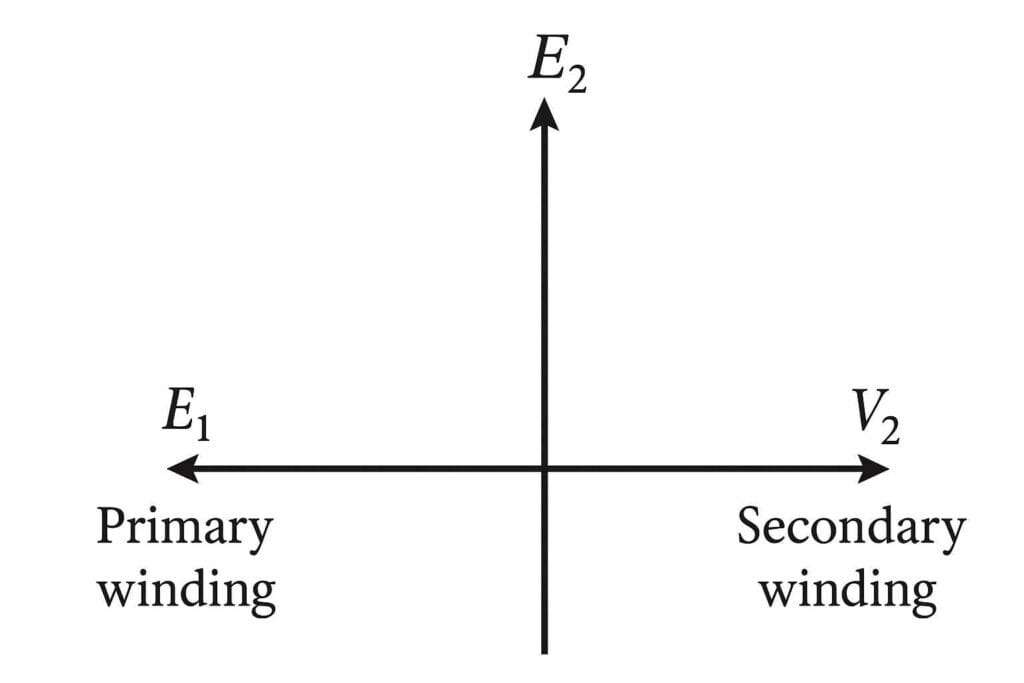 Ideal Transformer Phasor Diagram
