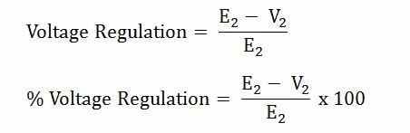 Voltage Regulation in Transformer