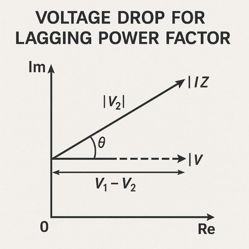 Voltage Drop for lagging power factor load