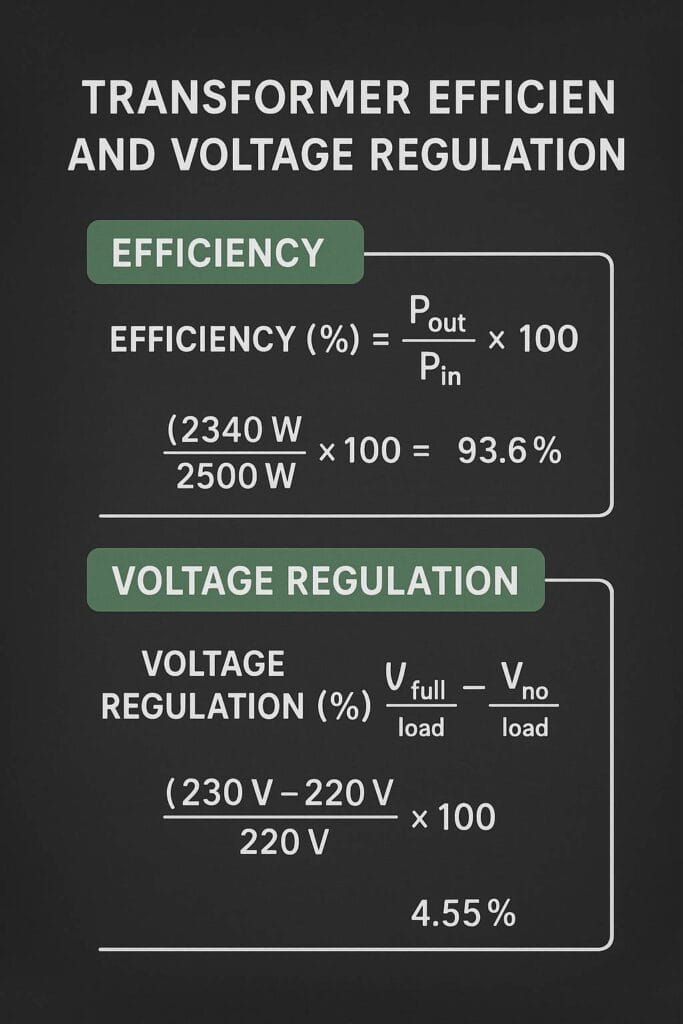Calculations in the Direct Loading Test on a transformer