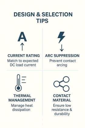 Design and Selection Tips for DC Series Current Relay