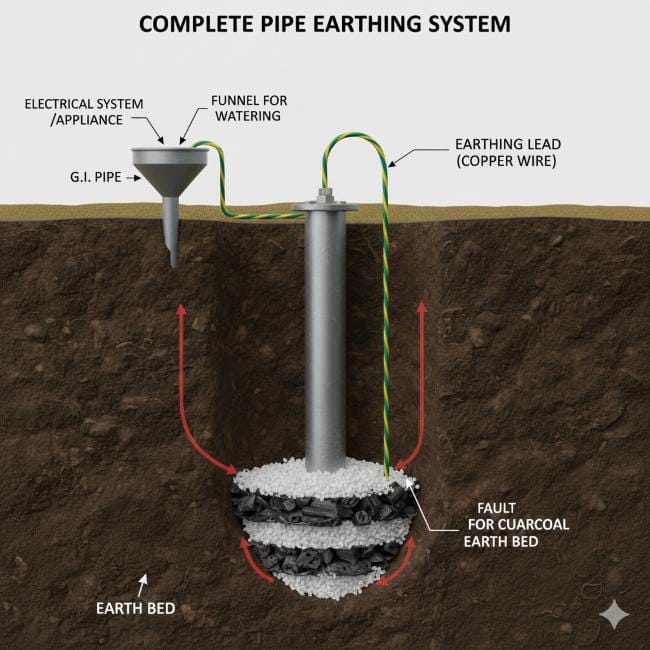 Complete Pipe Earthing Diagram
