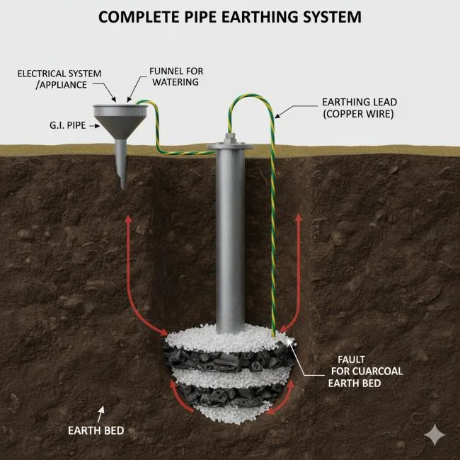 Complete Pipe Earthing Diagram