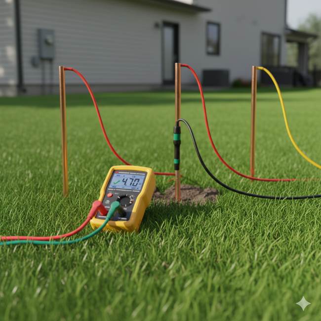 Low-resistance home earthing system