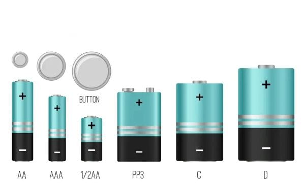 Common battery sizes – AA, AAA, C size, D size comparison