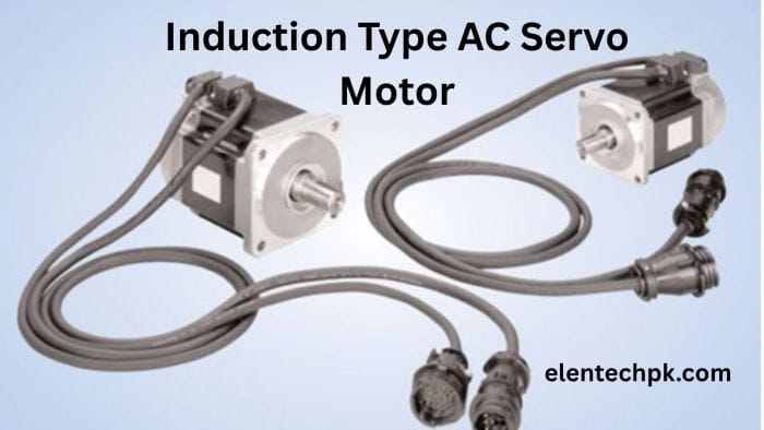 Induction-type AC servo motor diagram