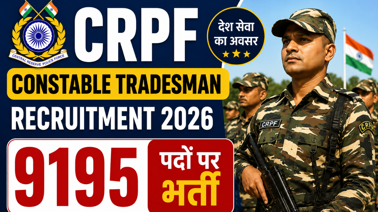 CRPF Constable Tradesman Recruitment 2026