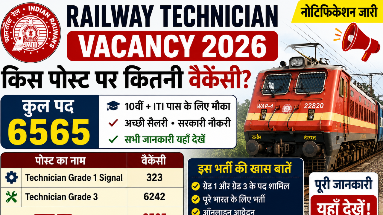 Railway Technician Vacancy 2026 Hindi